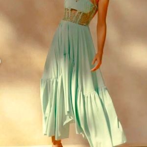 Sold on another website Patbo Mint Asymetrical maxi dress